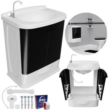 Imagem de Gabinete 2 Portas Suspenso Banheiro Lavatório + Torneira + - Astra