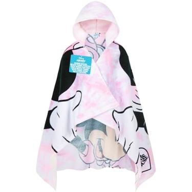 Imagem de Get Trend Disney Minnie Mouse Toalhas para Crianças Toalha de Banho com Capuz Poncho Absorvente Piscina Praia Chuveiro Algodão Toalha de Natação Essenciais de Viagem (Branco/Rosa Minnie Mouse, 3-7