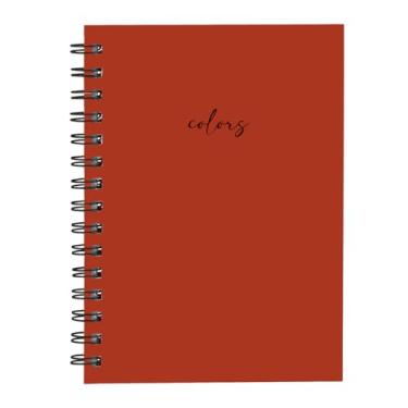Imagem de Caderno Capa Dura Solid Colors Vermelho Preto 100 Fls 14x20cm