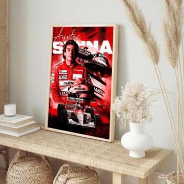 Imagem de Ayrton Senna Classic Vintage HD Qualidade Retro Wall Art Poster Para D