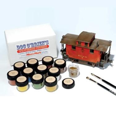Imagem de Micro-Mark Doc O'Brien's Weathering Powders, conjunto de 12 cores
