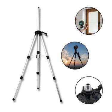 Imagem de Tripé Nível Laser E Câmera 45cm a 120cm Wesco Profissional + Bolsa Uni