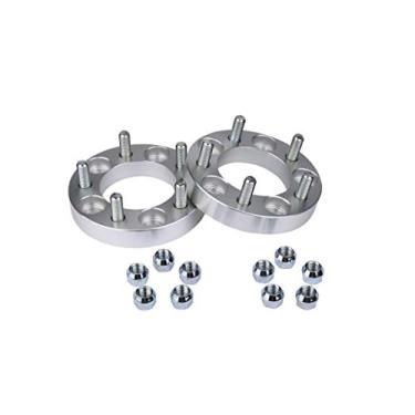 Imagem de Conjunto de espaçador de roda com padrão de 2 a 5 x 114,3 mm – 5 x 4,5 mm Centric furo de 82,5 mm – 1,27 cm x 20 parafusos de 2,5 cm de espessura – Compatível com veículos Ford e Jeep – Wrangler, Cherokee, Liberty, Ranger, Explorer, Mustang