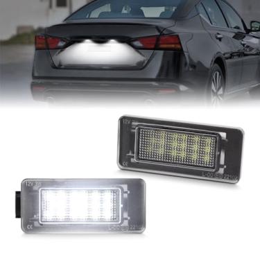 Imagem de Conjunto de lâmpada de luz de placa de licença de LED 2 peças para Nissan Altima Sentra Rogue Versa, 6000K branco puro, com acessórios de vedação