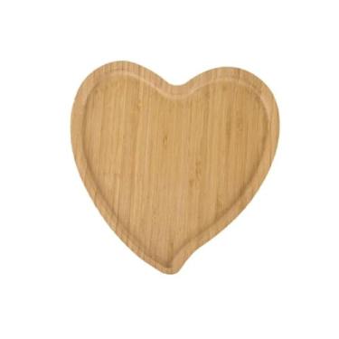 Imagem de Bandeja Petisqueira De Coração Em Bambu Madeira