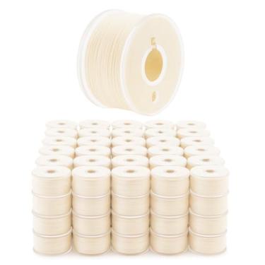 Imagem de Mandala Crafts Bobinas pré-enroladas 144 Ivory SA156 para máquina de costura Singer - SA156 bobinas para máquina de costura Brother - Linha de bobina pré-preenchida 15J para bordado