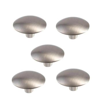 Imagem de Kit 5 Puxador Orion Zen 33X20Mm Niquel Escovado Verniz