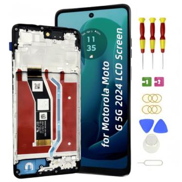 Imagem de Kit de substituição de tela LCD Motorola Moto G 5G 2024 com moldura XT2417 XT2417-1 XT2417D Tela LCD Touch Digitalizador de Substituição para Moto G 2024 6,6 polegadas