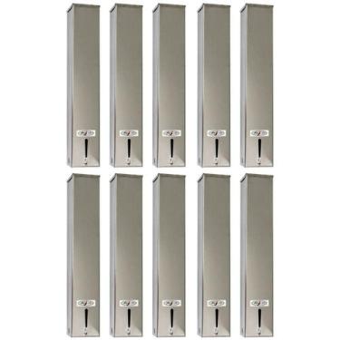 Imagem de Kit 10 Dispensers Quadrado 200ml Inox - CM Design