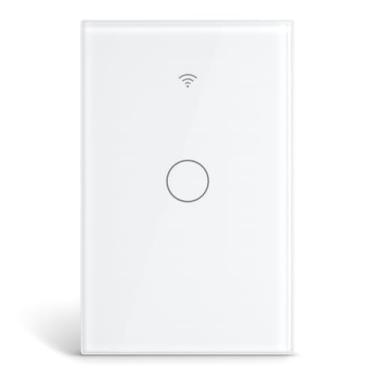 Imagem de Interruptor Smart Wi-Fi Touch 1 Botão Branco ou Preto Bivolt 10A por App Alexa e Google Compativel com IOs e Android (Branco)