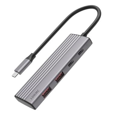 Imagem de Hub USB C de 10 Gbps, adaptador USB 3.2 com 4 portas USB 3.2/2 USB-A 3.2, divisor multiportas USB-C de alta velocidade para MacBook Pro, iMac, iPhone 15/15 Pro, iPad Pro, Galaxy S23 e mais
