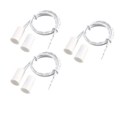 Imagem de Interruptor magnético de palheta MC-33 NC/NO Alarme de janela de porta embutido com fio, interruptor de porta magnético, sensor de contato, para segurança doméstica e interruptor de palheta magnética