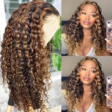 Imagem de Perucas frontais de renda Pizazz Honey Blonde Human Hair 16" 4/27