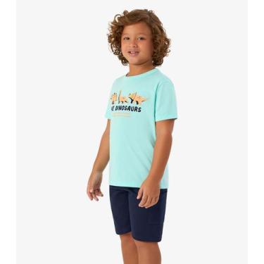 Imagem de Conjunto Infantil Camiseta com Bermuda Rovi Kids Azul - Rovitex Kids, 