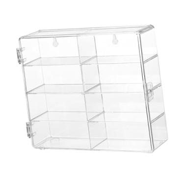 Imagem de Dynwave Caixa de exibição transparente para carrinhos de brinquedo em escala 1/64, organizador de armazenamento com 8 compartimentos, suporte, prateleira e
