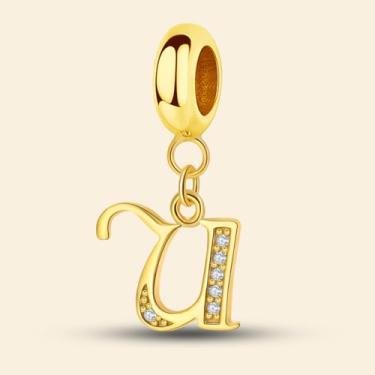 Imagem de 1 peça com letras brilhantes elegantes contas de diamante para mulheres, pulseiras, pulseiras, faça você mesmo, fabricação de joias e roupas diárias combinando para decoração feminina, 21.3*10.17mm