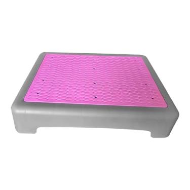 Imagem de ＫＬＫＣＭＳ Banqueta auxiliar para escadas, degrau, para cozinha, plataforma antiderrapante, para uso em escadas, carros, viagens, chuveiro, idosos e, Rosa Cinza
