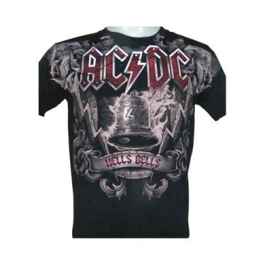Imagem de Camisetas Unissex De Manga Curta Com Estampa 3D AC/DC, Gola Redonda, M