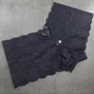 Imagem de Caleçon Renda Plus Size - Ternura Íntima, Preto, 54