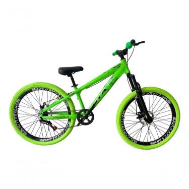 Imagem de Bicicleta Aro 26 Gta Rebel Freeride Downhill Single Aros Vmaxx Freio A Disco Pneu Flame Verde