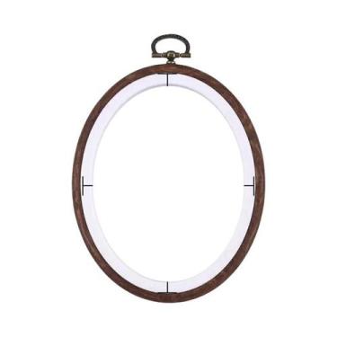 Imagem de Aro De Bordado ABS Com Textura De Madeira, Ferramenta Para Ponto Cruz,