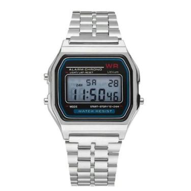 Imagem de Relógio Masculino Vintage WR Cinza Amarelo Preto Rose Dourado Led Digi