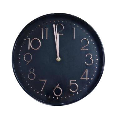 Imagem de Relógio De Parede Plástico 30cm Decoração Escritório Sala - Amigold, P