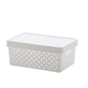 Imagem de Caixa Organizadora Com Tampa 29x19x12Cm Quadratta 842 Branca Paramount