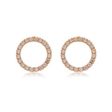 Imagem de Brinco Banhado a Ouro 18k Zircônia Pequeno - Carolina Alcaide