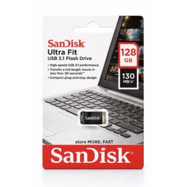 Imagem de Pen drive sandisk ultra fit 128gb, Preto, 0,128
