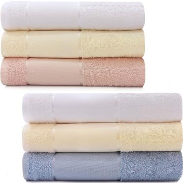 Imagem de Jogo De Toalha 3 Peças Banho Para Bordar 100% Algodão - Multiarte Dohler - Emcompre