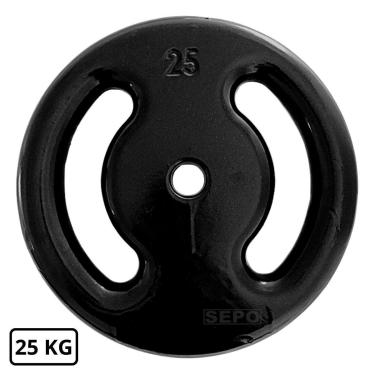 Imagem de Anilha Emborrachada Fitness 25 Kg Preta-Unissex