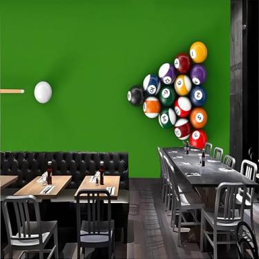 Imagem de Lcythiazole Papel de parede personalizável de 15 bolas de bilhar mural de bilhar papel de parede grande HD mesa de bilhar foto para sala de estar café restaurante