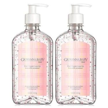 Imagem de Álcool Em Gel Higienizante Giovanna Baby 500ml 70º 02 Un com PUMP rosa