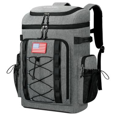 Imagem de Maelstrom Mochila térmica, macia e leve à prova de vazamento, bolsa térmica com 50 latas, mantém 50 latas quentes/frias por até 16 horas, lancheira impermeável para homens e mulheres - cinza
