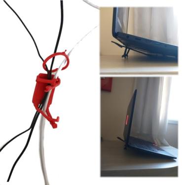 Imagem de Suporte de Celular e Notebook Bonequinho Multiúso - Cor: Vermelho