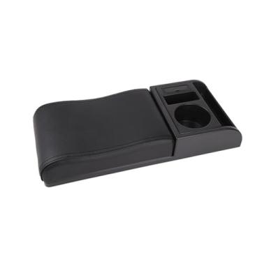 Imagem de CIADAZ Almofada de capa de apoio de braço para carro multifuncional console central automotivo travesseiro de apoio de braço com painel retrátil porta de carregamento USB suporte para copo grade de