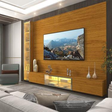 Imagem de Home 217cm 3 Portas Com 2 Porta Reflecta Com Led 100% Mdf Luminare Naturale