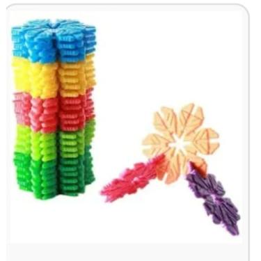 Imagem de BRINQUEDO DE MONTAR INTERATIVO INFANTIL FLORES COLORIDAS DE ENCAIXAR PRESENTE CRIATIVO E EDUCATIVO PARA CRIANÇAS 90 PEÇAS