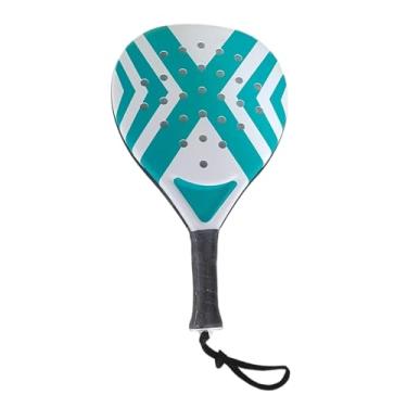 Imagem de YIJU Raquete de Padel, Raquete de Tênis de Praia, Esportes ao Ar Livre, com Bolsa de Armazenamento, Treinamento Antiderrapante, Profissional e Leve, Listras Verdes E Brancas