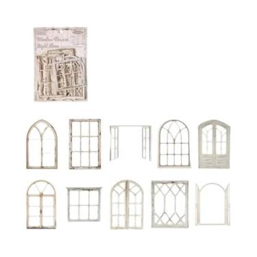 Imagem de Papel De Scrapbook Vintage Com Janelas Vazadas 10pcs DIY Álbum De Foto