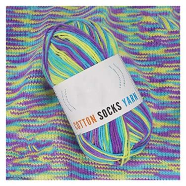 Imagem de HHHJQFAAT Fios para tricô para tricô fio de leite fio de crochê indefinido fio de tricô arco-íris (cor: A, tamanho: tamanho único) (C tamanho único)