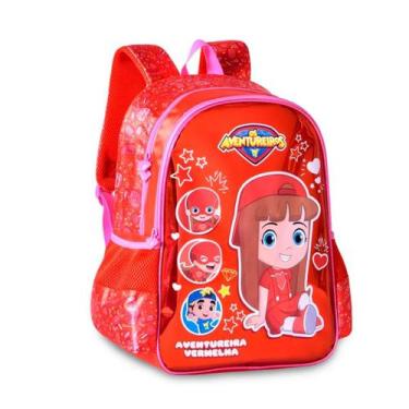 Imagem de Mochila Escolar e Passeio Costas Infantil Feminina Grande Os Aventurei