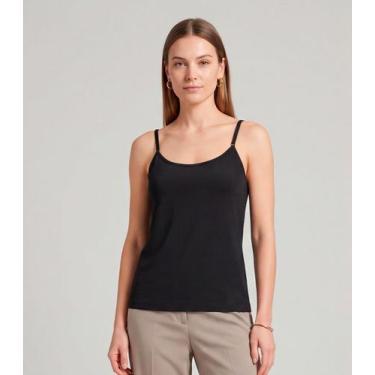 Imagem de Blusa Regata Em Poliamida Com Bojo Sea Surf Preto, P, Preto