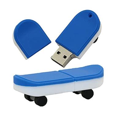 Imagem de 128 GB Skateboard Shape 2.0 Flash Drive USB Flash Drive Memory Stick Thum Drive USB Flash Disk U Pen Drive Pen Drive Pen Drive Pen Drive Pen Drive Pen Drive USB (azul)