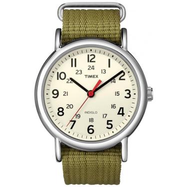 Imagem de Relógio Weekender Unissex Correio Ajustável, TIMEX T2N651, Verde