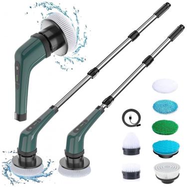 Imagem de Escova Elétrica Rotativa 360 sem Fio com 2 Velocidades e 4 Acessórios, Branca, 110v, MGLSDEET ANS 8038, Branco