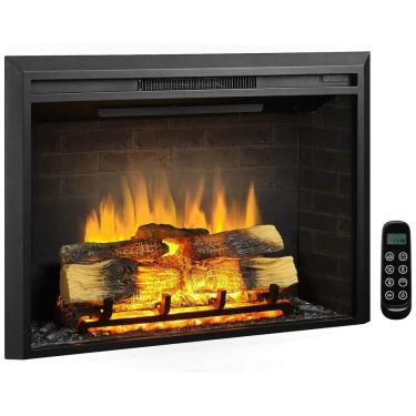 Imagem de Lareira Elétrica de Embutir A66x98L com Controle Remoto, Luz de LED e Som de Fogo, 1500W, 110v, LEGEND FLAME EF265, Preto