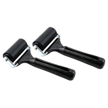 Imagem de KiBcsLic 2x Rolo de fita de impressão de borracha Brayer Rolo de impressão compacto Design ergonômico Portátil para Acessório multiuso, 6cm