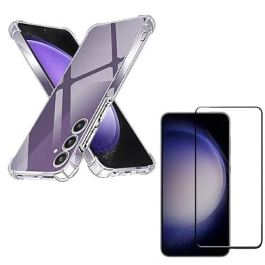 Imagem de Capa Capinha Anti Impacto + Película de Vidro Temperado 3D Para Galaxy S23 FE Tela De 6,4 Polegadas - (Bluepink)